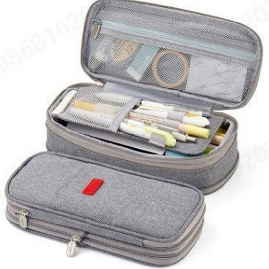 Japanese & Korean Style Upgraded Retractable Pencil Case – Large Capacity for Junior High Students