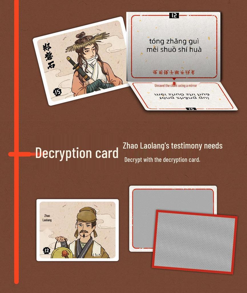 Ke Da Ya Čínský detektiv: Interaktivní desková hra ve starověkém stylu pro děti