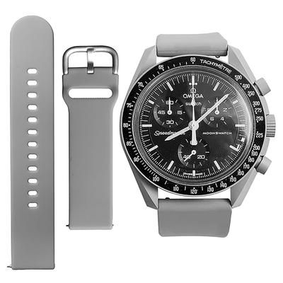 20mm Watch Band for and Easy Interchangeable Strap for and Unisex Watch Strap [Ylfcly] Omega, Swatch, Moonswatch, Speedmaster, Nato®/Silicone Omega,