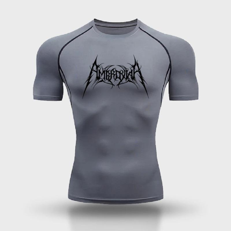 Men's Compressed Shirt Fitness Sports Sports Quick Dry Summer T-shirt Top Moisture-Wicking Ultra-Light Training Running Sweatshirt Tight Fit