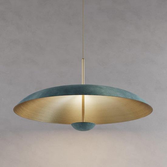 1950s Mid Century Matt Green Ivory Color Brass Modern Style Sputnik Chandelier/ Kalmar Stilnovo Style/ Modern Brass Chandelier Italian Light