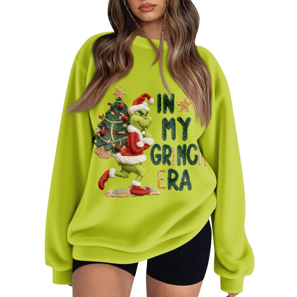 Damen Fleece-Hoodie Langarm Rundhals Lässig Bequem Locker geschnitten Leicht Damen-Hoodie