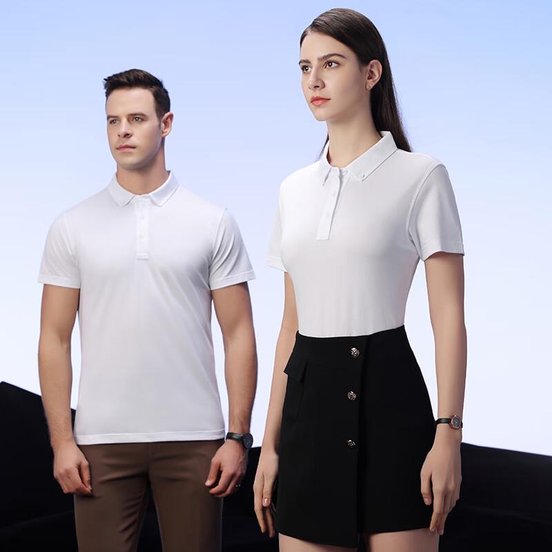 Unisex Solid Color Short Sleeve Polo Shirt