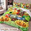 Custom Name Text 3Pcs Bedding Set Plants Vs. Zombies Duvet Cover And Two Pillowcases