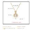 Women Light Luxury Full Diamond Zircon Flower Fashion Clavicle Necklace