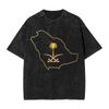 Harajuku Gewaschenes Hemd Saudi-Arabien September Accessoires Neuheit T-Shirt Oversize Nationalfeiertag Streetwear Sommer T-Shirt