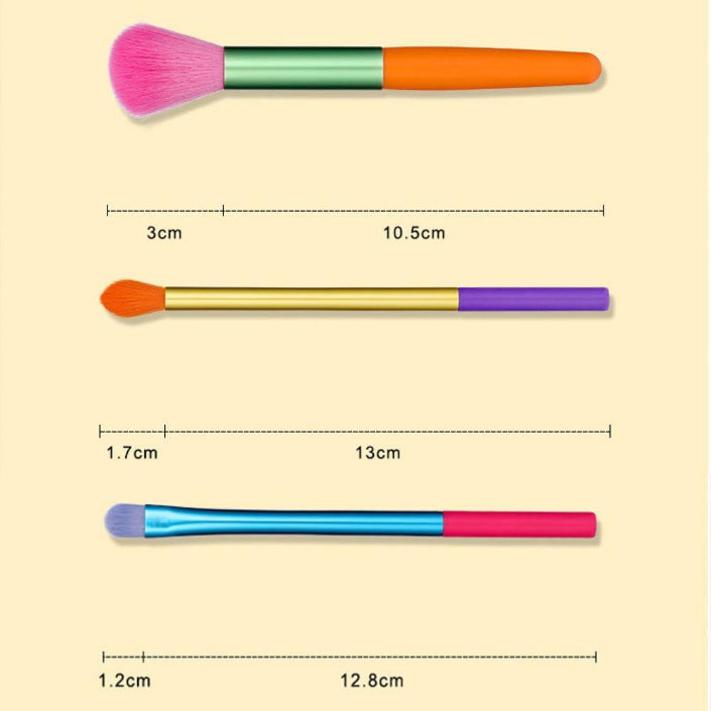 15Pcs Rainbow Rainbow Makeup Brushes Synthetic Hair Colourful Make Up Brush Set Makeup Beginner