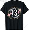 13. Geburtstag Spiel Level 13 Freigeschaltet Offizielles Teenager Gamer T-Shirt Unisex Damen Weich Bedruckte Kleidung Streetwear Grafik T-Shirts
