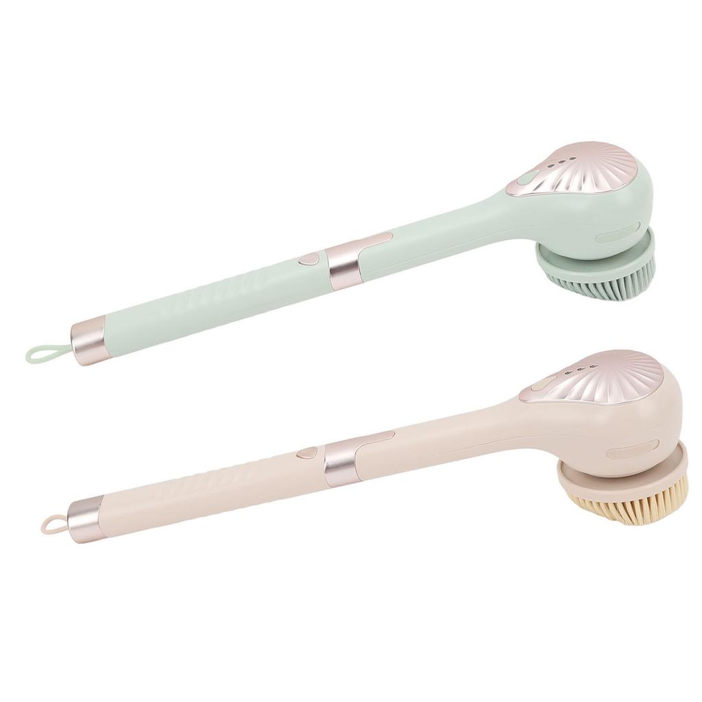 Elektrische Körperbürste Wasserdicht Multifunktional Abnehmbarer Langer Griff Elektrische Dusch-Badebürste
