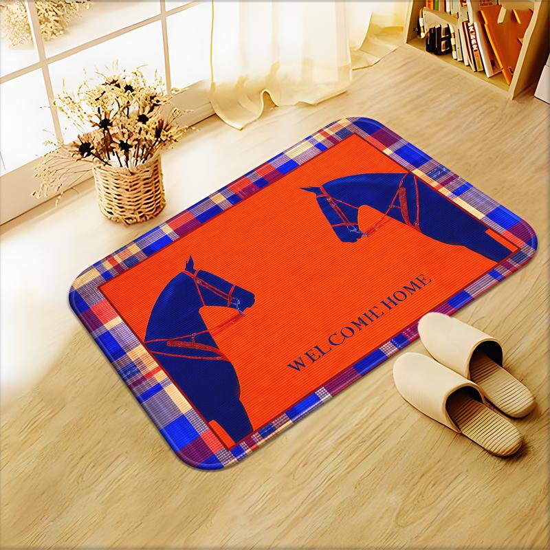 Bohemian Pony Print Rug Animal Pattern Non-Slip Carpet for Living Room Kids Bedroom Modern Home decorations Mat Baby Play Mat