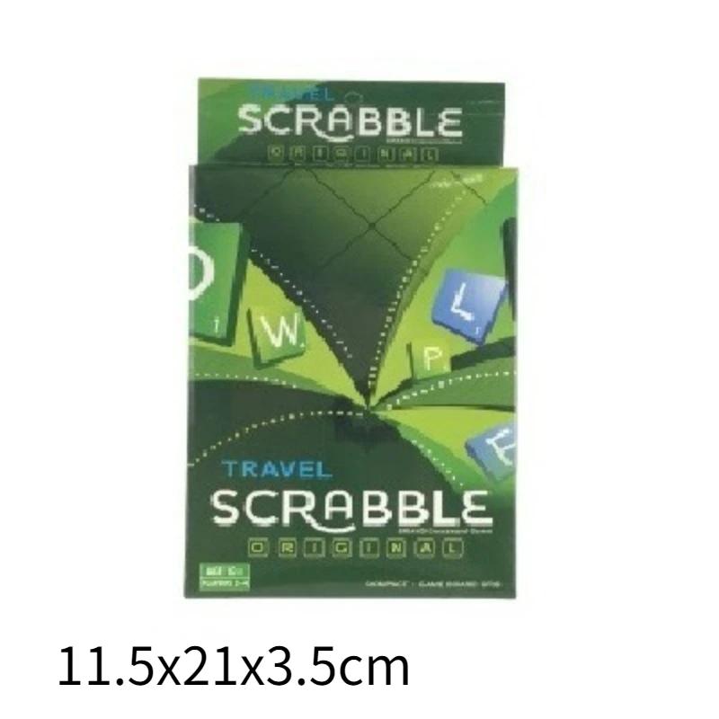 2-4 Players English Spelling Puzzle Game Educational Travel Alphabet Scrabble Fun Learning Toy Perfect for Family Game Night