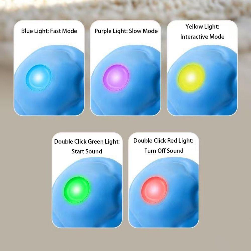 Fun 3 Modes Interactive Dog Toys With Rope USB Rechargeable Pet Motion Active Rolling Ball Pet Ball Toy Medium Small Dogs Puppy