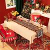 Nouveau chemin de table de Noël Bonhomme de neige Cerf Imprimé Lin Nappe Navidad Noel Cadeau Xmas Nouvel An Nappe Décor de Fête à Domicile