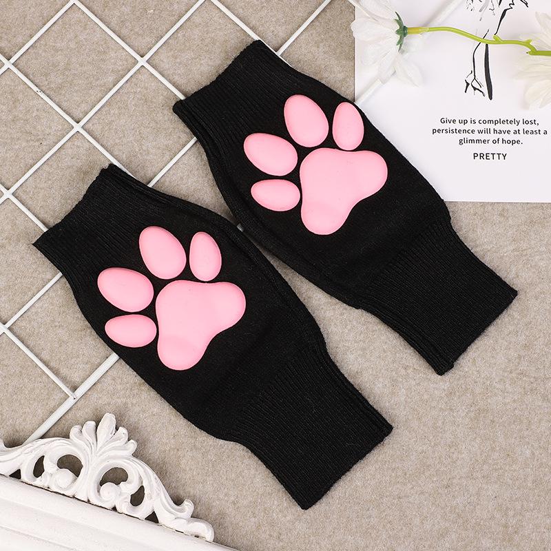 3D Cat Paw Silicone Thigh-High Socks - Cute Anime Lolita JK Style