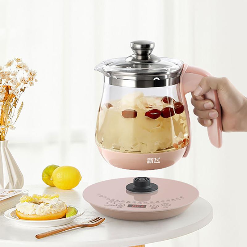 Sveikatingumo puodas aukštai temperatūrai atsparus stiklinis arbatos virimo aparatas Automatinis tirštėjantis gėlių arbatinukas Biuras mažas namas