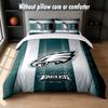 Set Biancheria da Letto Design Philadelphia Eagles 1 Copripiumino + 2 Federe Morbido Traspirante Biancheria da Letto per la Casa