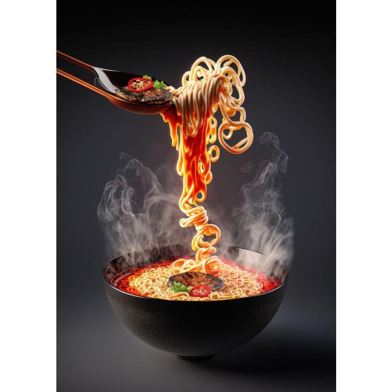Japanese Food Ramen Noodles Posters and Prints Canvas Printing Modern Wall Art Picture for Cuisine Room Restaurant Decoration