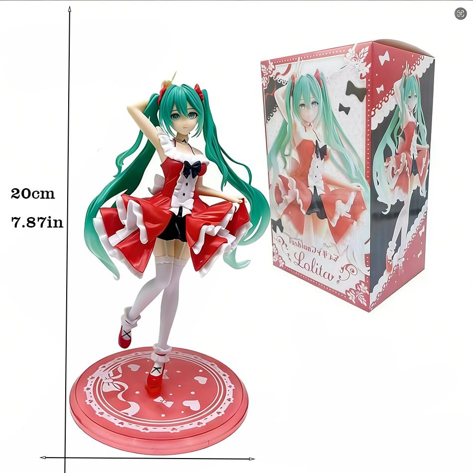New Hatsune Miku Anime Figure Wonderland Pvc Model Action Toy Thumbelina Ver. Desktop Decoration Dolls Ornaments Collection Gif