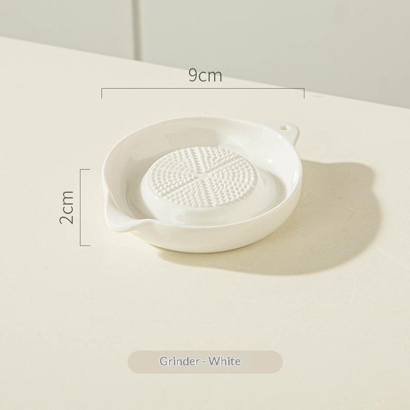 Piatto Grattugia per Aglio in Ceramica Stile Giapponese Porcellana Grattugia per Zenzero Wasabi con Beccuccio Strumento per Fare la Pasta in Cucina Articoli da Cucina