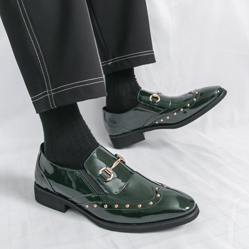Fashion Men's Leather Loafers All-match Slip-On Shoes Classic Men Designer Dress Flats Comfortable Office Shoes Non-Slip Casual Footwear