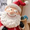 Reusable Holiday Decor for Xmas Santa Claus Resin Ornament, Hand Painted Festive Figurine, Vintage Small Christmas Figures Desktop Style Statue