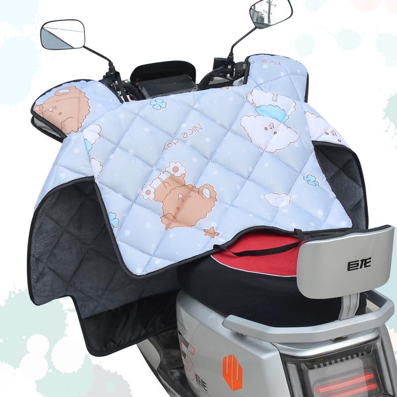 Universal Winter Windproof Waterproof Electric Car Cover with Thick Velvet Lining