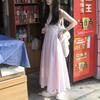 Summer 2026 New Fairy Gentle Wind Purple Pleated Suspender Dress Female Slim Waist A-shaped Skirt Long Dress