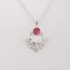 Rosa Turmalin Edelstein 925 Sterlingsilber Schmuck Handgefertigter Anhänger 1,43" Geschenk CP-38-7