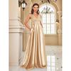 New Style Plus-Size Deep V-Neck Dress, Sexy Long Dress, Sexy Backless Slim-Fit Mermaid Bridesmaid Banquet Evening Gown
