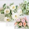 30Cm 6 Big Heads Peony Rose Pink Artificial Flowers Silk Fake Flower Flores For Diy Home Garden Bride Wedding Home Decoration