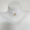 Spitzen-Glocken-Choker Damen Schwarze Schleife Samt mit Rüsche Süßer Modeschmuck