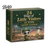 Holiday Countdown Calendar with Ornaments 2026 Spirit Advent Calendar, 24-Day Mini Figure Set, Elf Alien Miniature Figures Fairy Christmas Ornament
