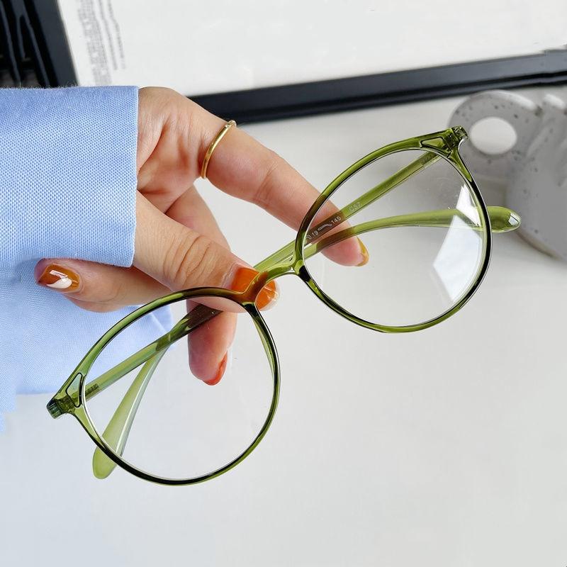 

Women S Round Clear Lens Myopia Glasses Transparent Near Sight Frame Eyeglasses Eyewear Unisex Anti-Blue Ray Diopter Myopia -1.0