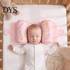 Breathable Crib Pillow Baby Head Shaping Pillow, Anti-Flat with Soft Ice Silk Adjustable Air Rollers, Ergonomic Newborn Sleep Support Cushion, Machine
