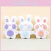 Charming Dudu Bunny Plush Keychain Short Fur Stuffed Animal 11cm