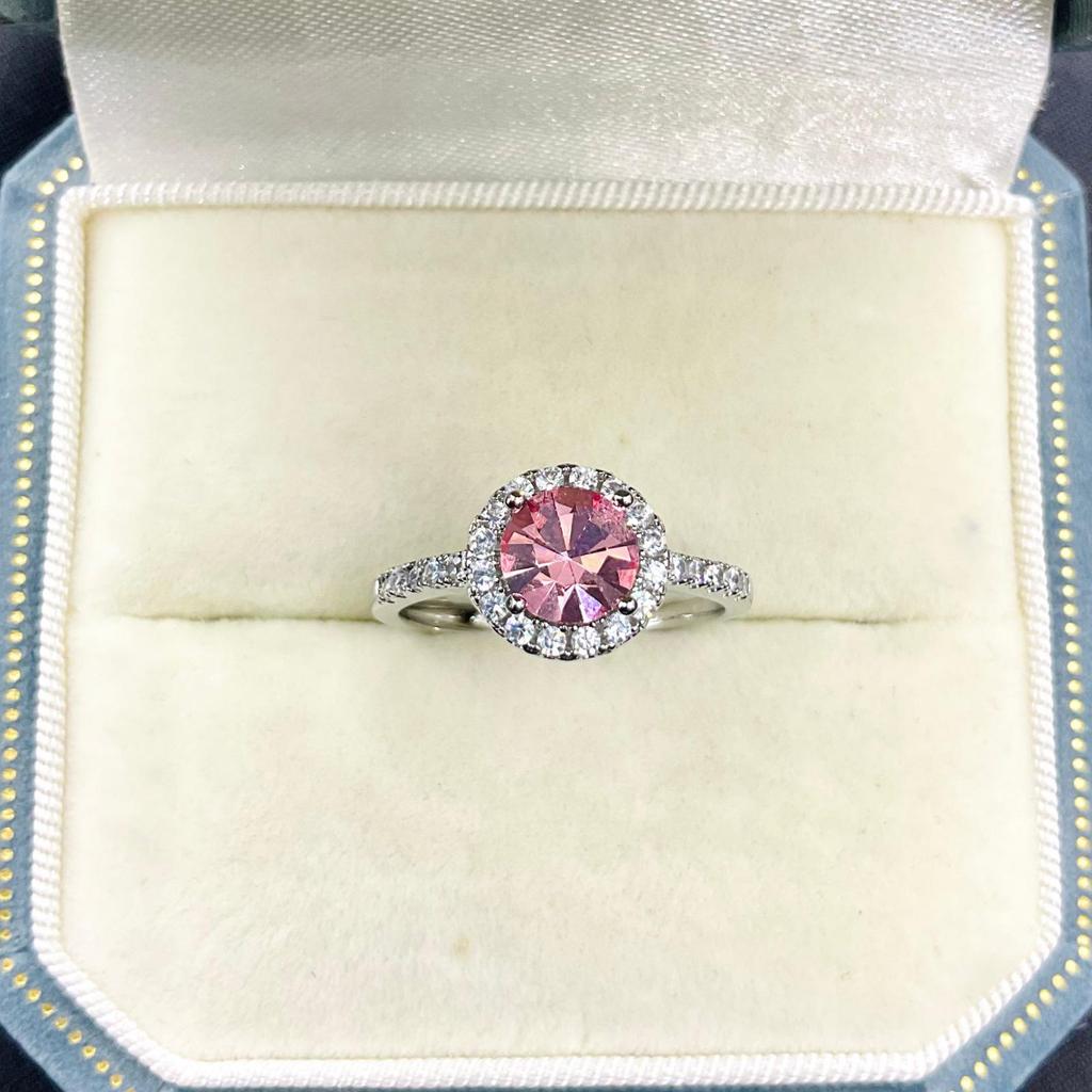 6.2mm Round Inlay CZ Diamond Ring Setting - High-End DIY Jewelry Accessory