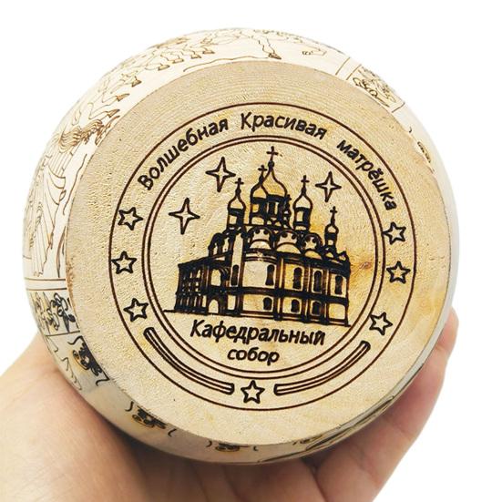 10Pcs/Set Handmade Russian Nesting Doll 10 Layers Kids Wooden Matryoshka Doll Retro Girl Stacking Toy Desktop Decoration Ornament