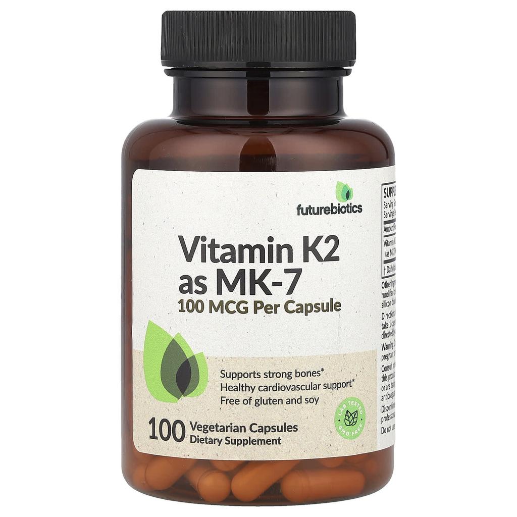 Vitamin K2 Mk-7, 100Mcg, 100 Veggie Capsules