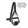 Mouth Gag Ball and Nose Hook for Fetish Role Play Bdsm Bondage Harness Strap Head Belts with Silicone Hollow Sex Toys Adult Game