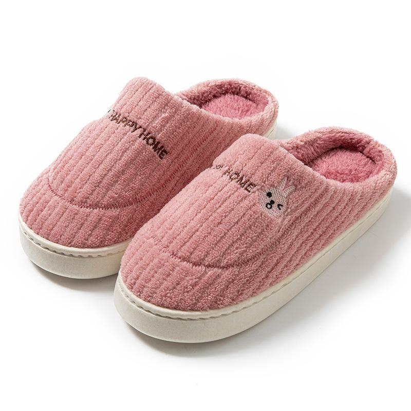 Cotton slippers autumn and winter couple home slippers indoor shoes warm cotton shoes non-slip cotton drags autumn and winter