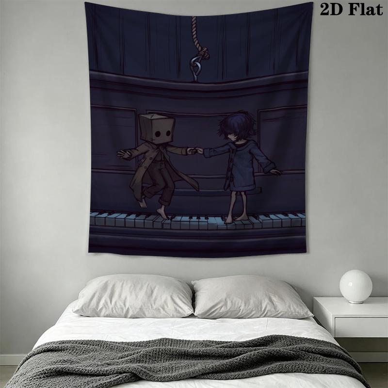 Little Nightmares Arazzo da Parete Estetico Appeso a Parete Coperta in Tessuto Stampato Arazzi Decorativi per Camera da Letto Soggiorno Arredamento per la Casa
