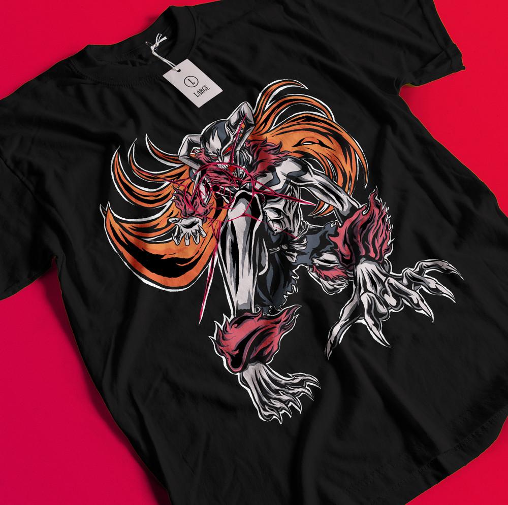 

Bleach Anime Tshirt Ichigo Bankai T-Shirt Aizen Yhwach Tee Zaraki Kenpachi Shirt BB260 S