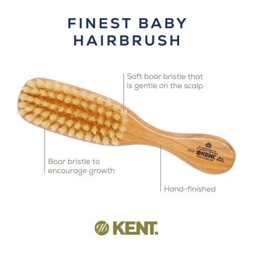 Kent Baby Hairbrush, Natural Wood, Made In the UK