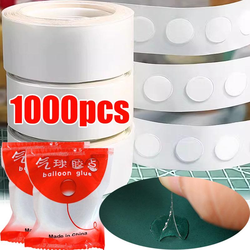 1000 Pieces Clear Glue Points Dots Double Sided Adhesive Removable for Balloons Craft Sticky 5