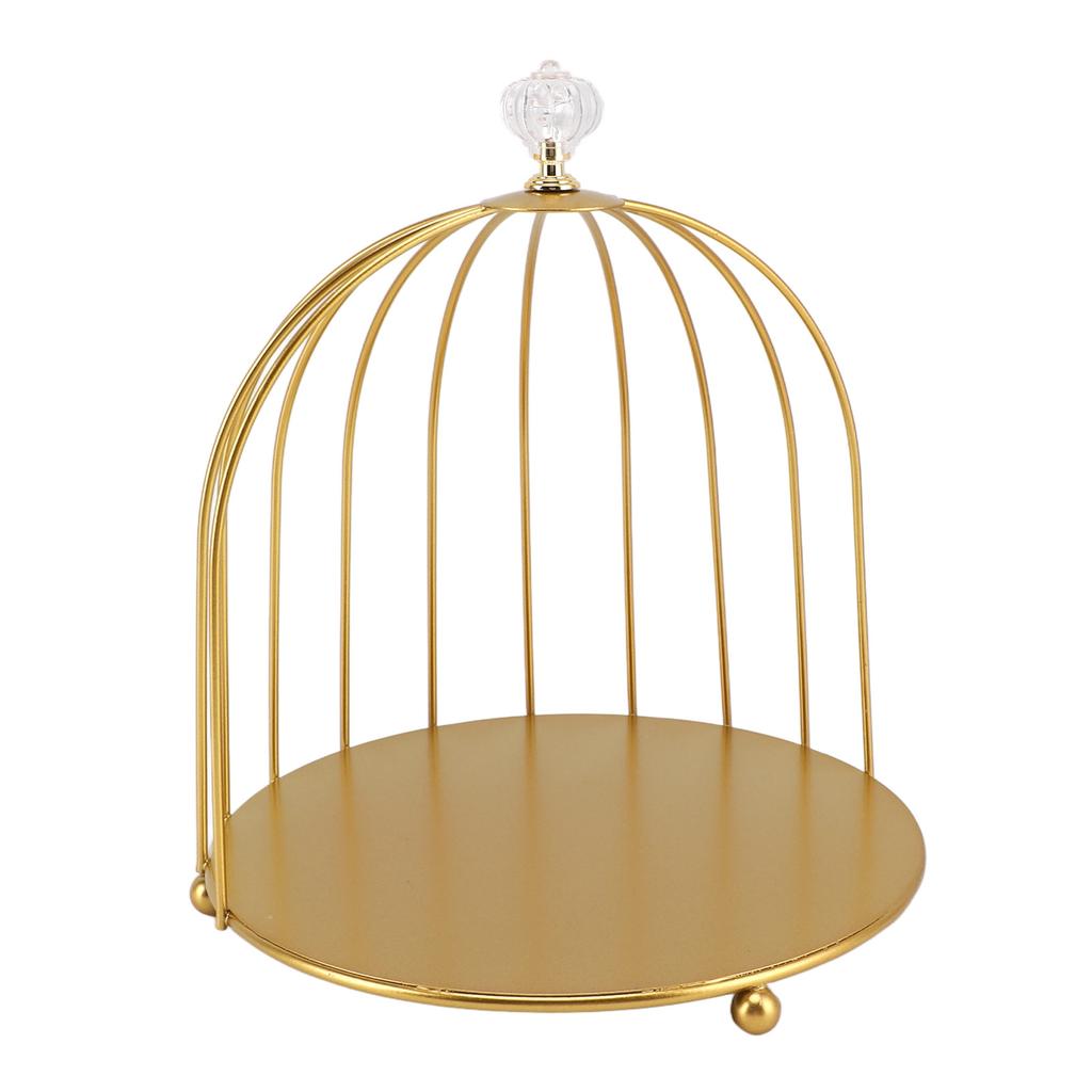 Bird Cage Cosmetic   Gold Space Saving Iron Unique Multifunctional Birdcage Makeup Display Rack for Bathroom