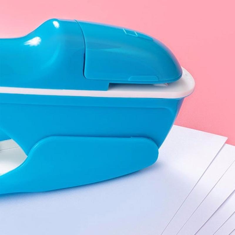 NoStaples Needed Plastic Stapler Secures 8Pages Safely Compactly Design Ideal For School And Office Work Documents