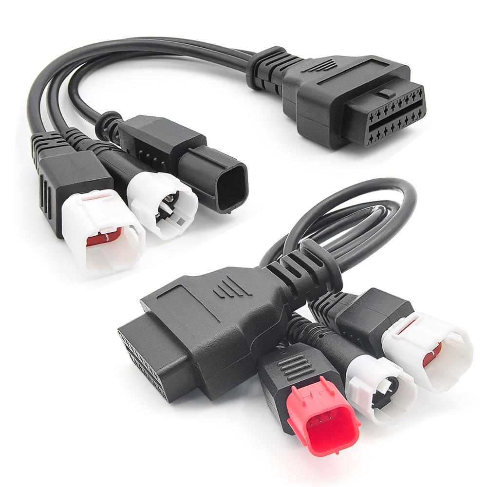 Yamaha Honda Motorcycle OBD Adapter Cable (3+4 Pin To 16 Pin)