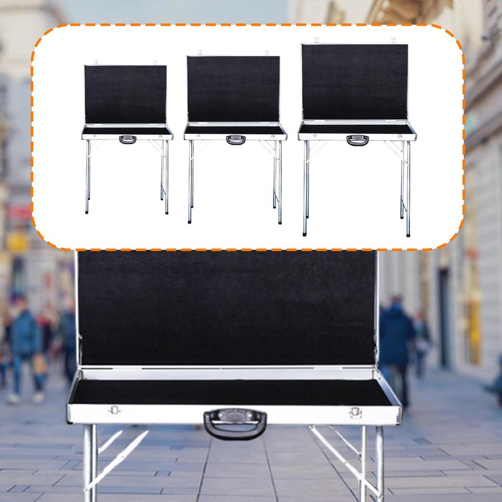 Sturdy Aluminum Card Show Display Case with Foldable Stand Versatile Storage Organizer for Sports Card Collection