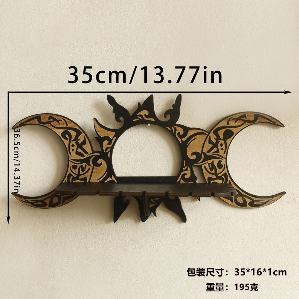 Wooden Craft Butterfly Hollow Crystal Storage Shelf Simple Home Wall Ornament Decoration