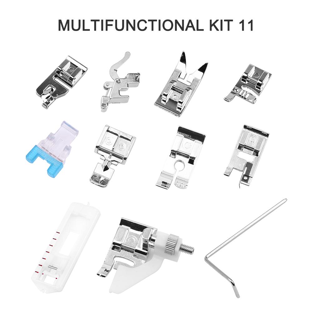 Sewing Machine Presser Feet Set 11PCS 505A Professional Sewing Crafting Presser Foot Sewing Machine Parts Accessories Blind Stitch Darning Presser